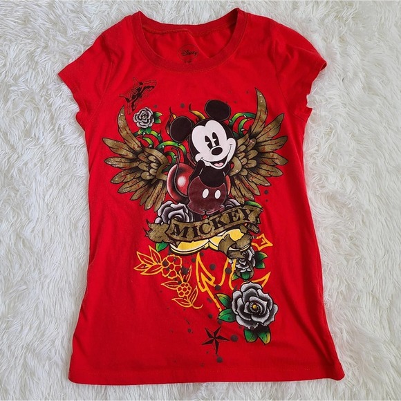 Disney Mickey Mouse Y2K Style Graphic T-Shirt SZ M - Picture 9 of 9